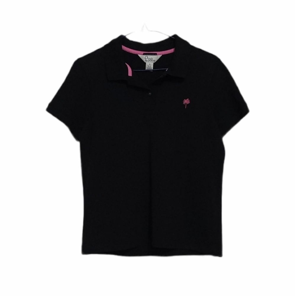 Lilly Pulitzer Crop Shrunken Polo Palm Tree Tee